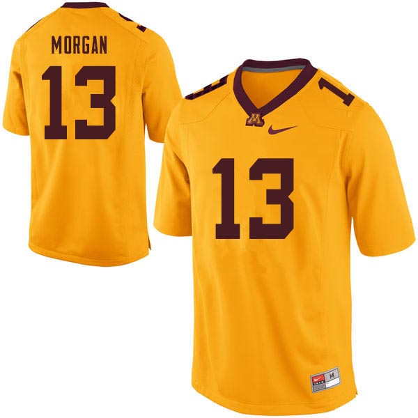 Men #13 Tanner Morgan Minnesota Golden Gophers College Football Jerseys Sale-Gold